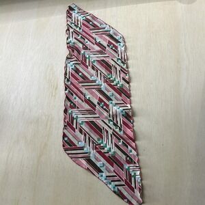 Rectangle Scarf Womens One Size Pink Satin Geometric Long Skinny Neck Wrap